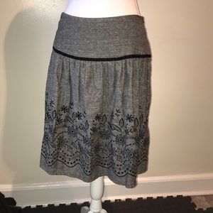 Grey Patterned Skirt